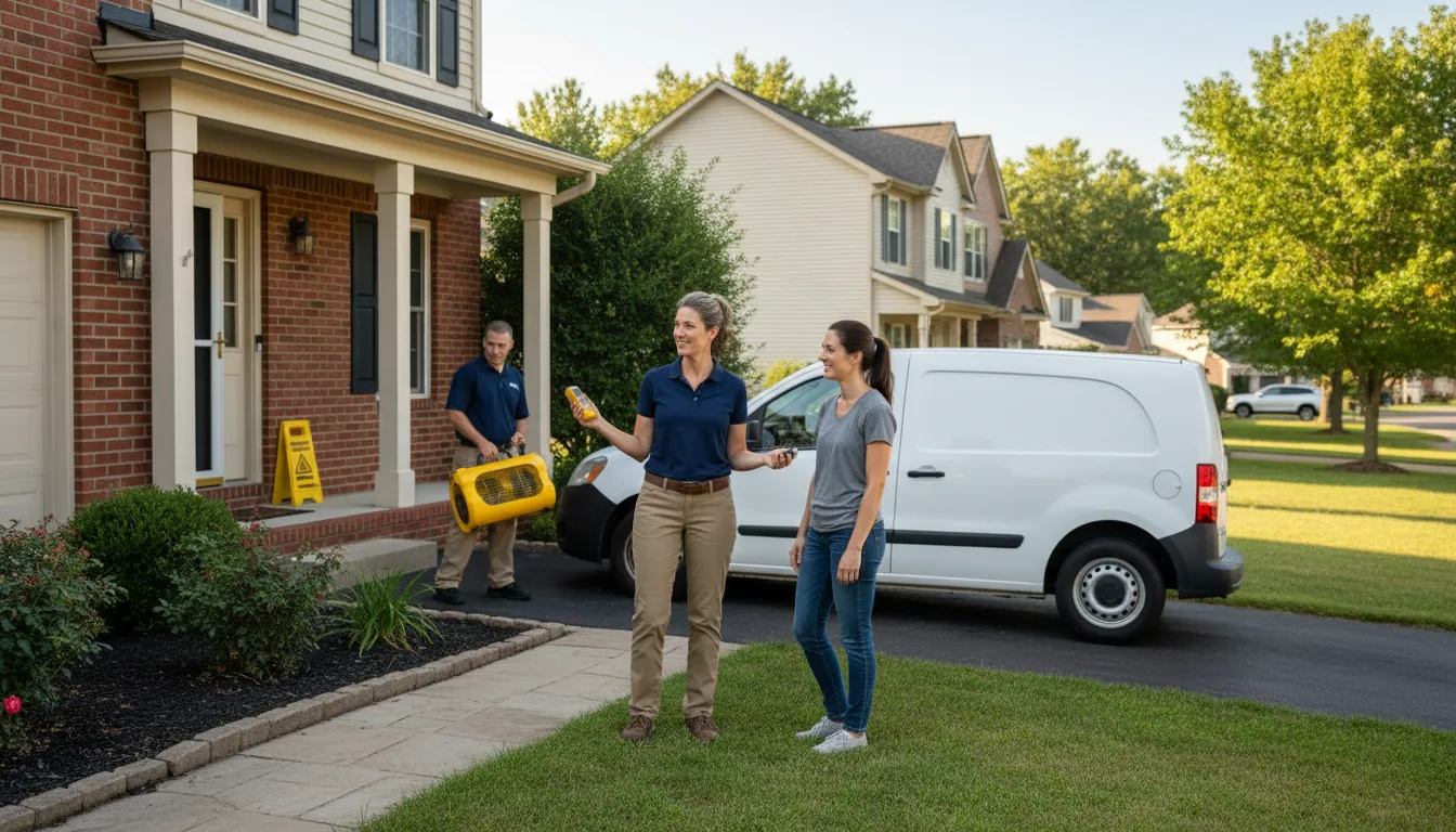 Residential water damage restoration in Kent, IL